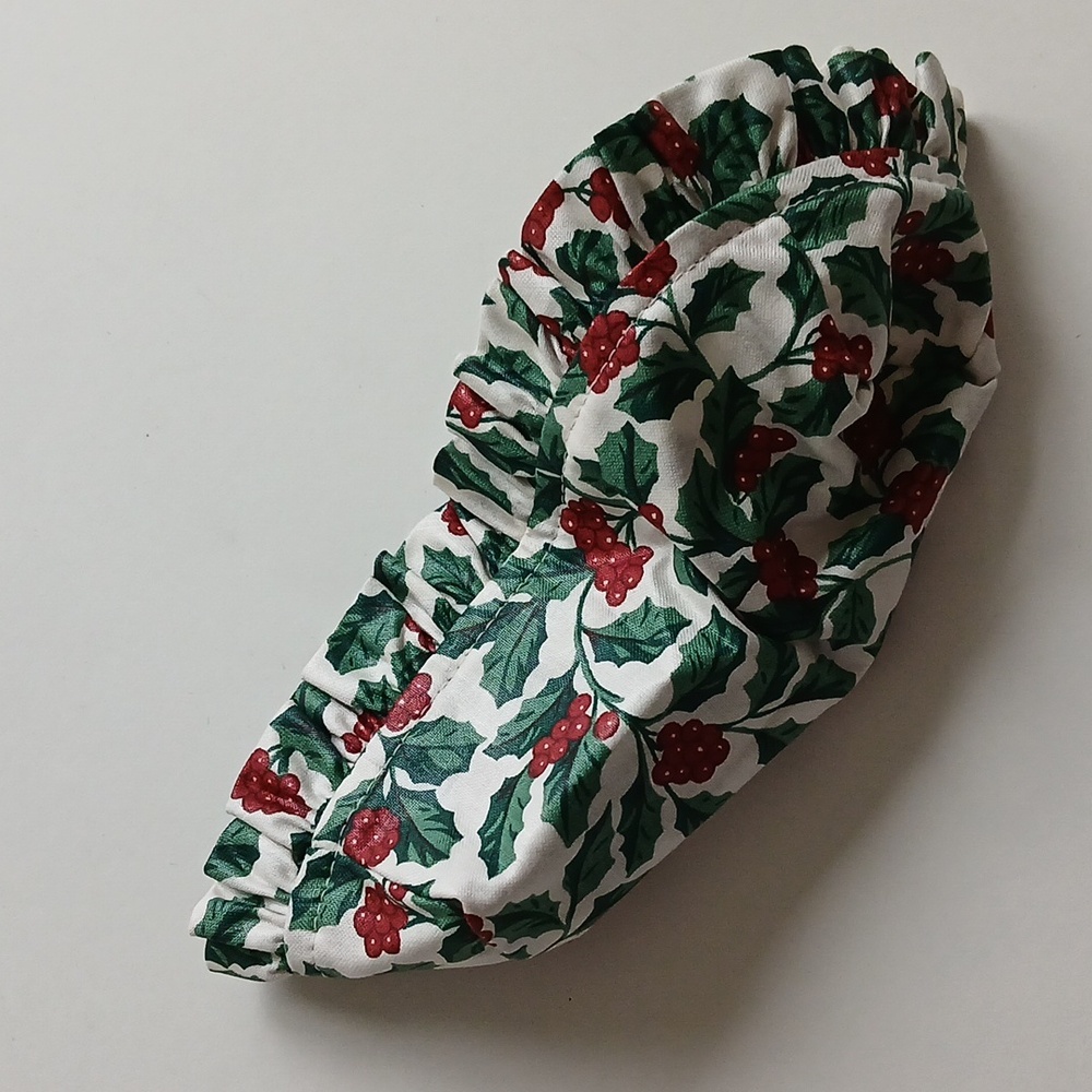 Longaberger Basket Liner Lavender Holly Holiday